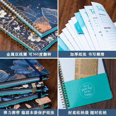 100-stronicowy dziennik pamiętnik jeden przedmiot stworzony do dokumentacji biznesowej osobiste notatki i nagrywanie pomysłów